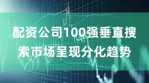 配资公司100强垂直搜索市场呈现分化趋势