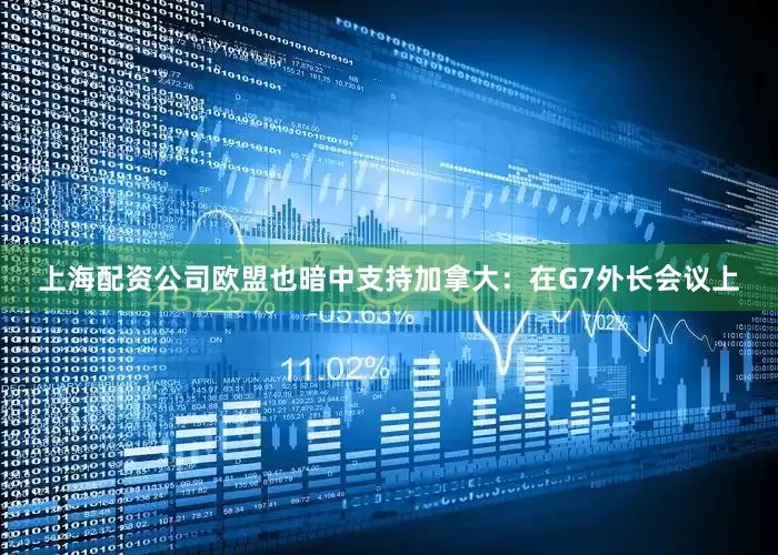 上海配资公司欧盟也暗中支持加拿大：在G7外长会议上